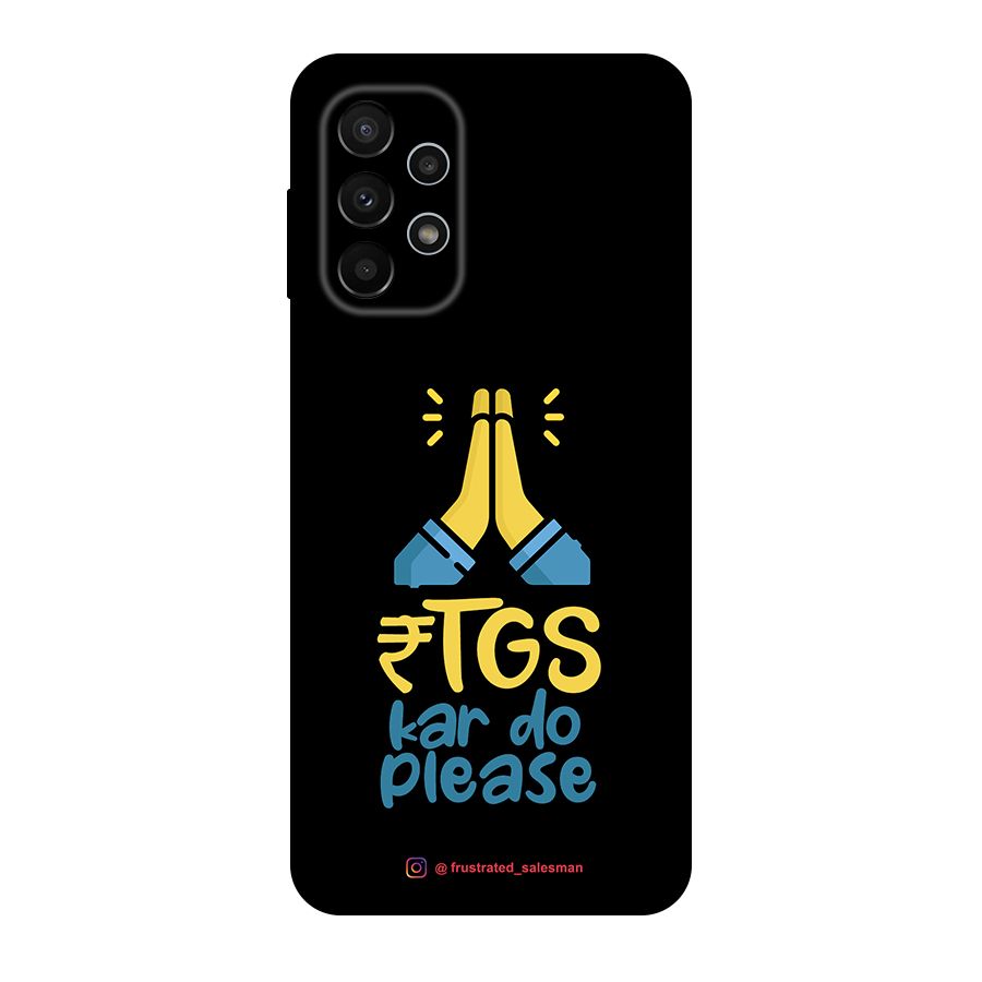 RTGS Kar Do Please Black Original Polycarbonate Back Case for Galaxy A23