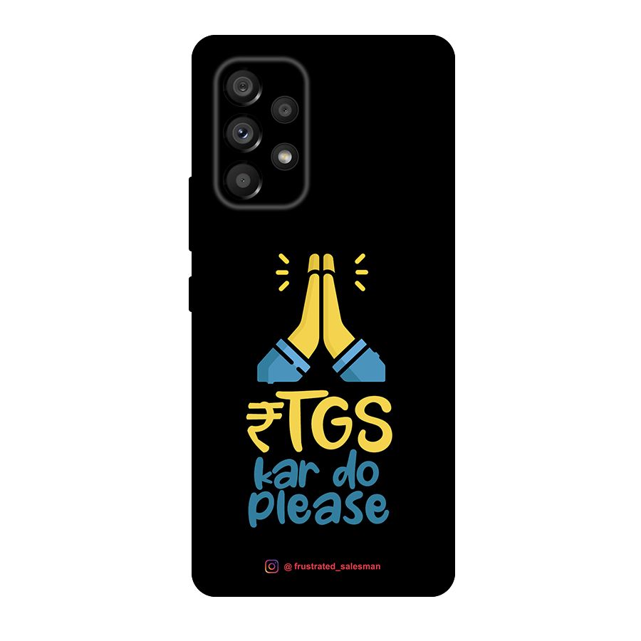 RTGS Kar Do Please Black Original Polycarbonate Back Case for Galaxy A53 5G