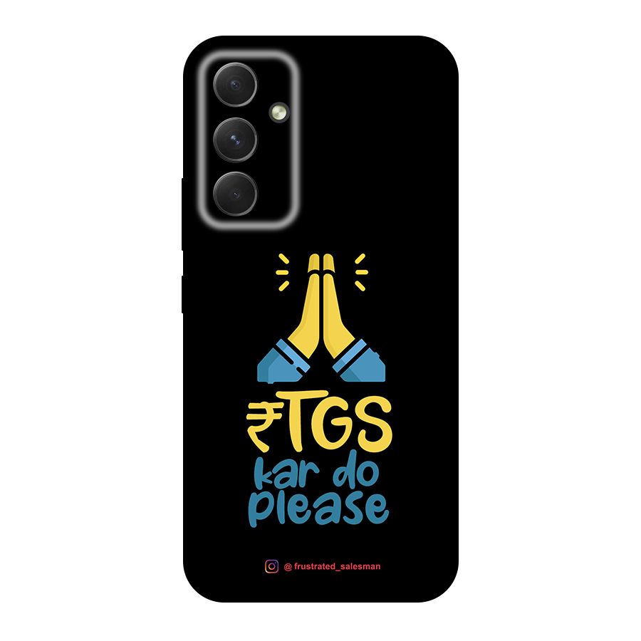RTGS Kar Do Please Black Original Polycarbonate Back Case for Galaxy A54