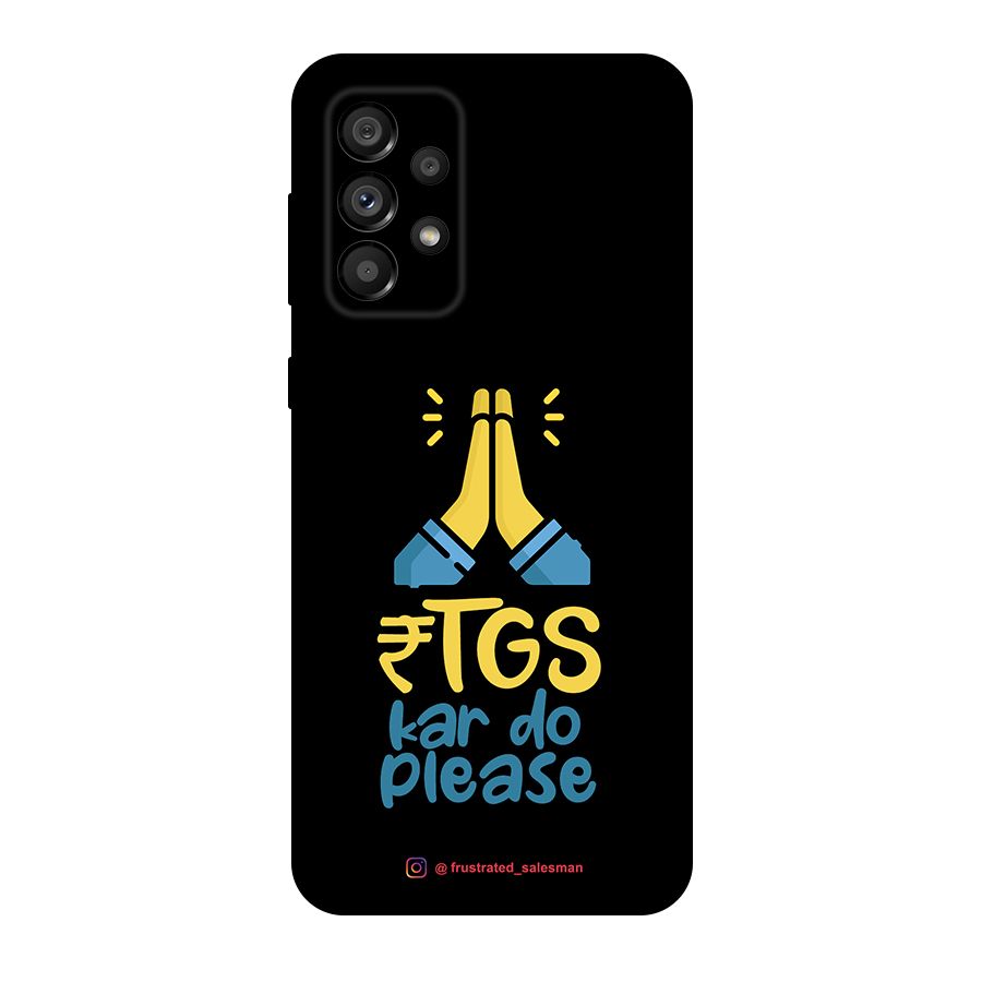 RTGS Kar Do Please Black Original Polycarbonate Back Case for Galaxy A73 5G