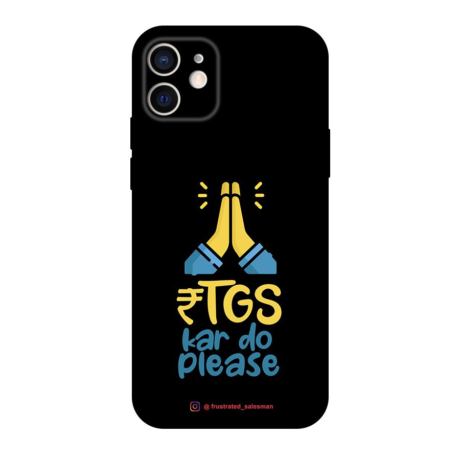 RTGS Kar Do Please Black Original Polycarbonate Back Case for iPhone 12