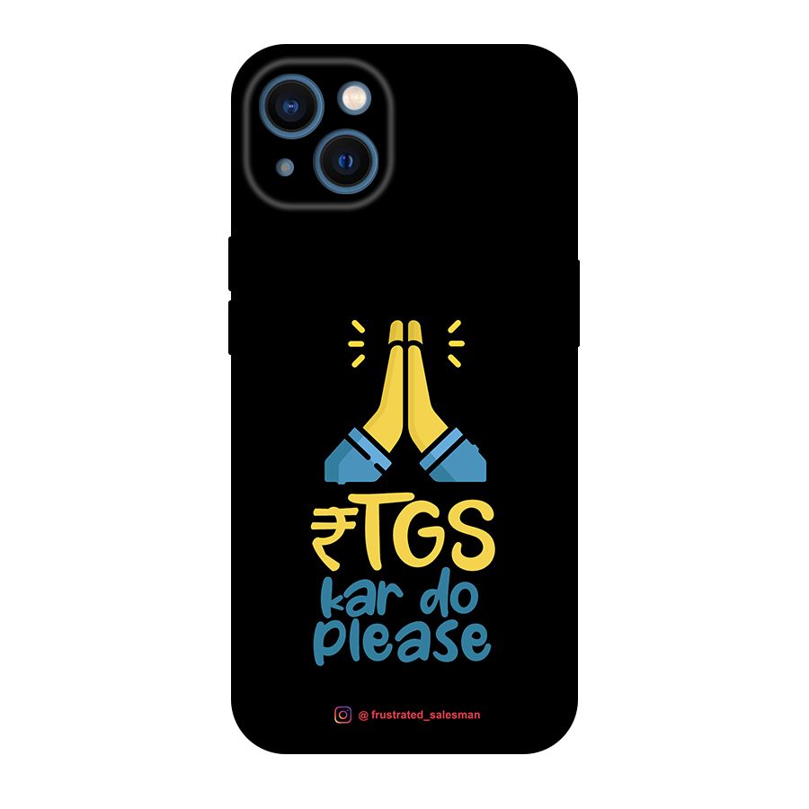 RTGS Kar Do Please Black Original Polycarbonate Back Case for iPhone 13