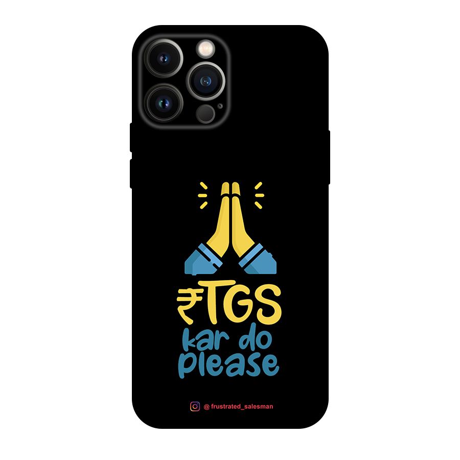 RTGS Kar Do Please Black Original Polycarbonate Back Case for iPhone 13 Pro Max
