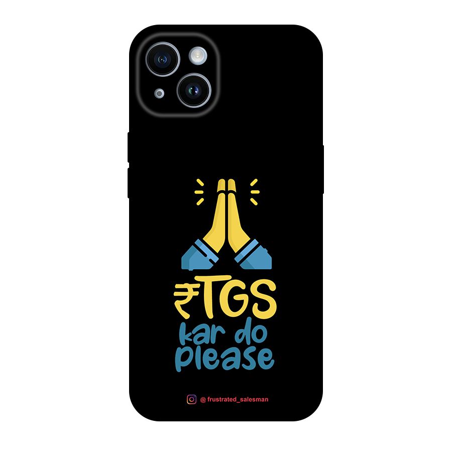 RTGS Kar Do Please Black Original Polycarbonate Back Case for iPhone 14