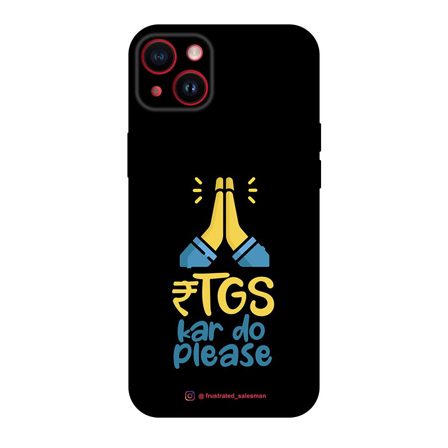 RTGS Kar Do Please Black Original Polycarbonate Back Case for iPhone 14 Plus