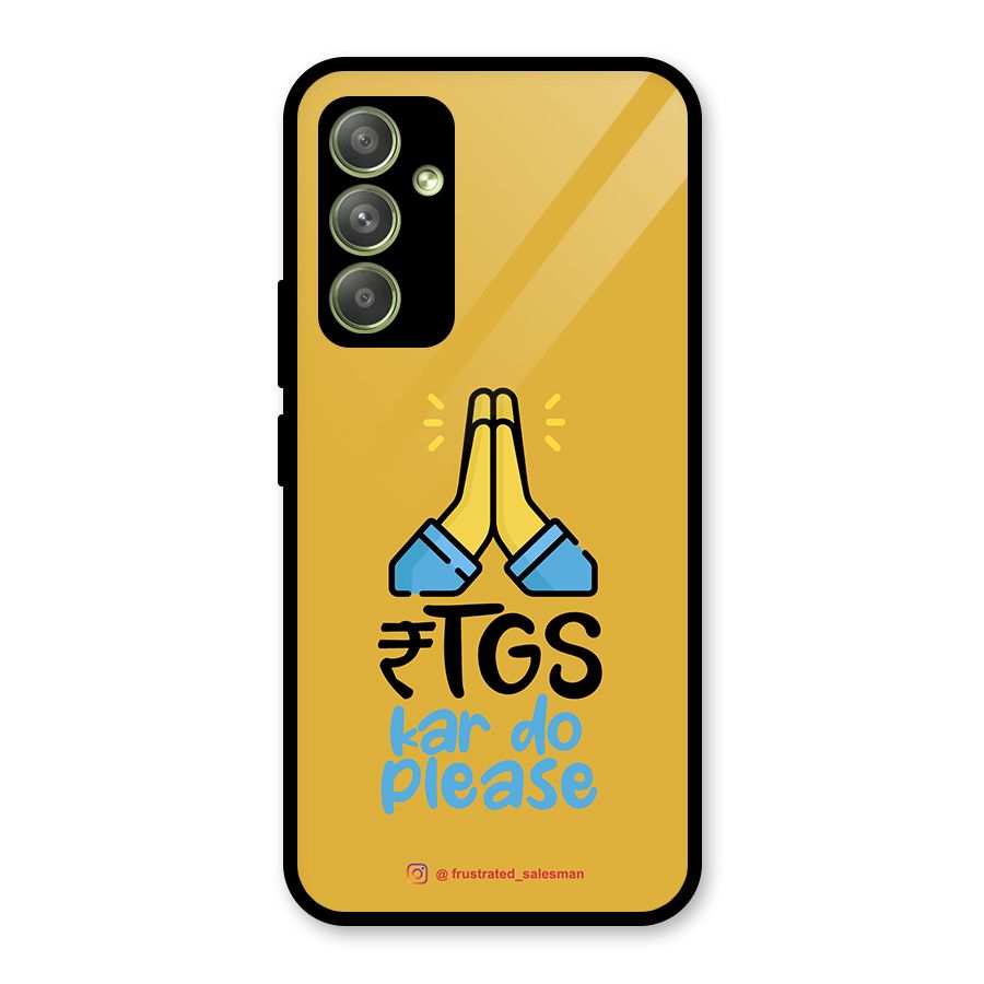 RTGS Kar Do Please Mustard Yellow Glass Back Case for Galaxy A54