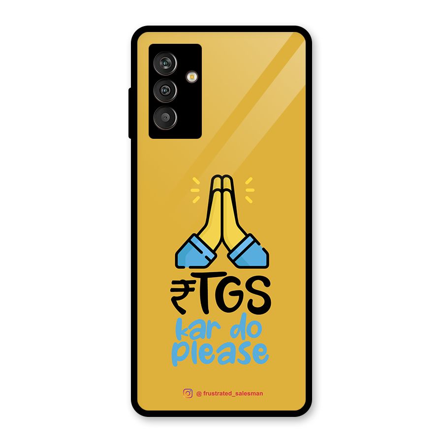 RTGS Kar Do Please Mustard Yellow Glass Back Case for Galaxy M13