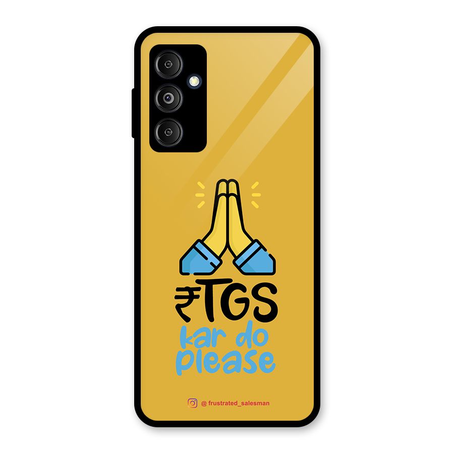 RTGS Kar Do Please Mustard Yellow Glass Back Case for Galaxy M14 5G