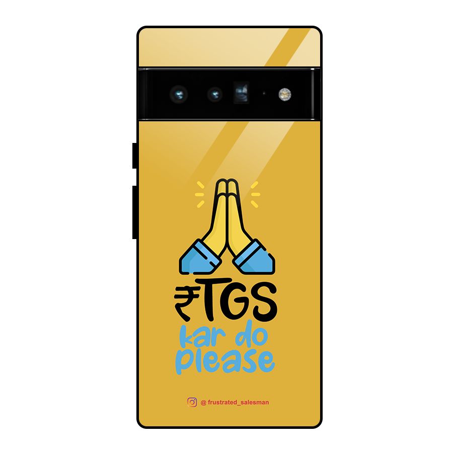 RTGS Kar Do Please Mustard Yellow Glass Back Case for Google Pixel 6 Pro