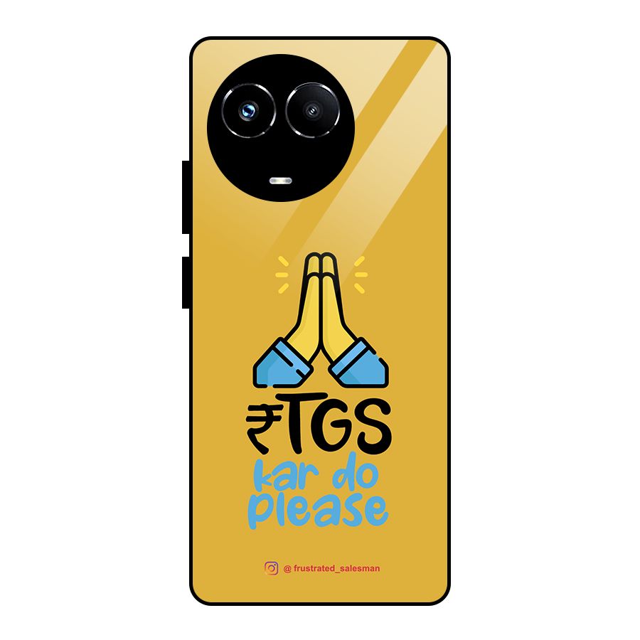 RTGS Kar Do Please Mustard Yellow Glass Back Case for Realme 11X