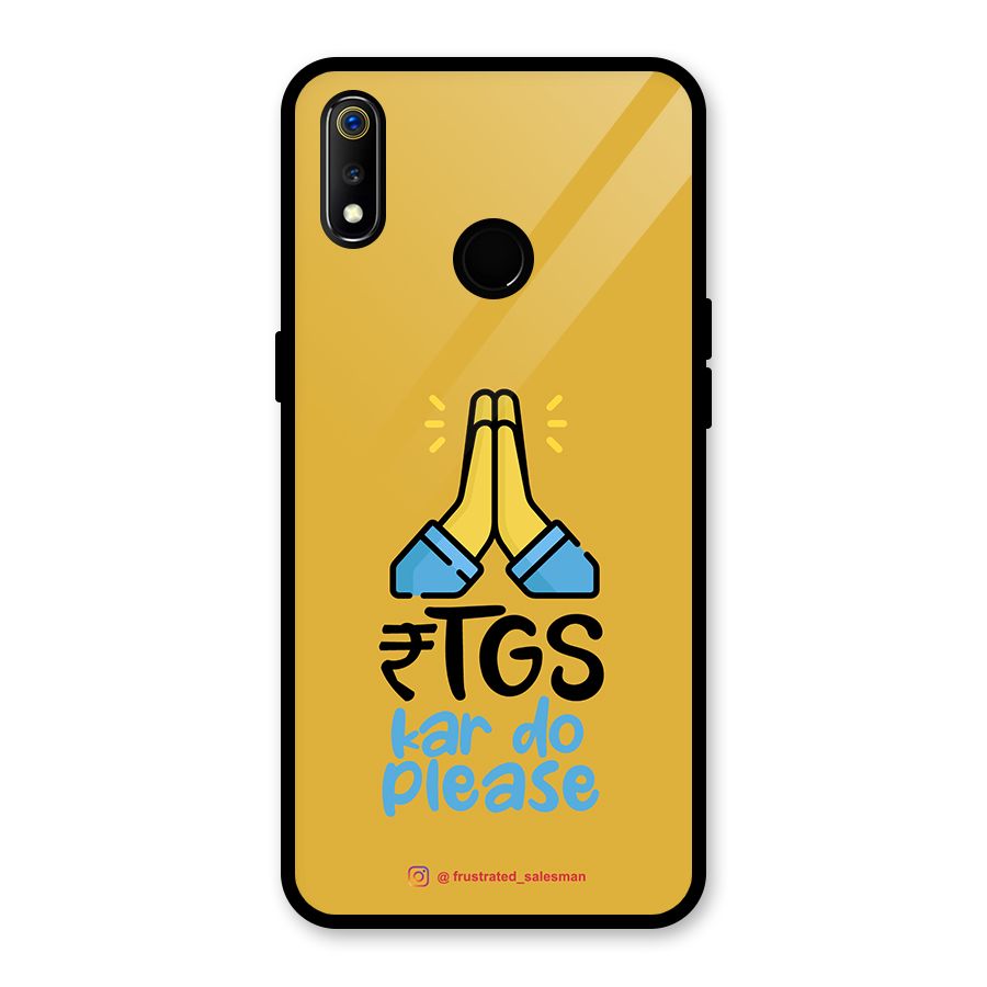 RTGS Kar Do Please Mustard Yellow Glass Back Case for Realme 3i