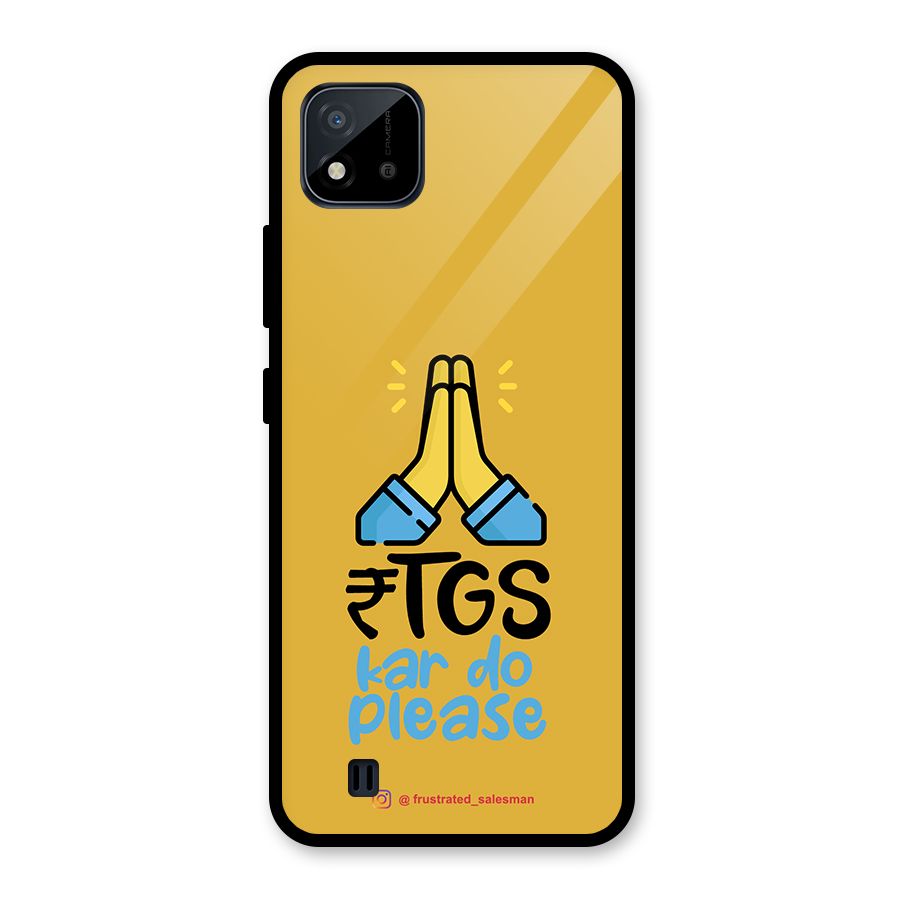 RTGS Kar Do Please Mustard Yellow Glass Back Case for Realme C11 2021