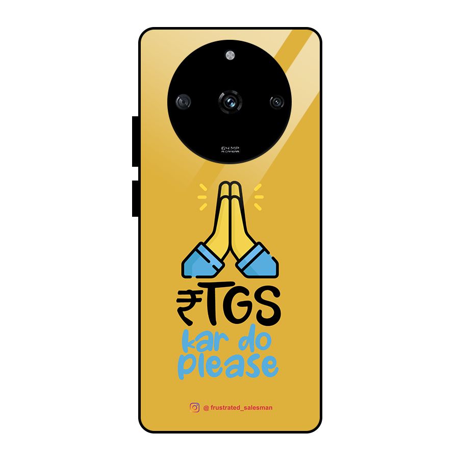 RTGS Kar Do Please Mustard Yellow Glass Back Case for Realme Narzo 60 5G