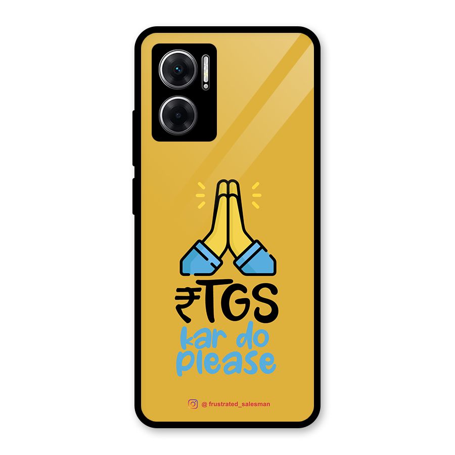 RTGS Kar Do Please Mustard Yellow Glass Back Case for Redmi 11 Prime 5G