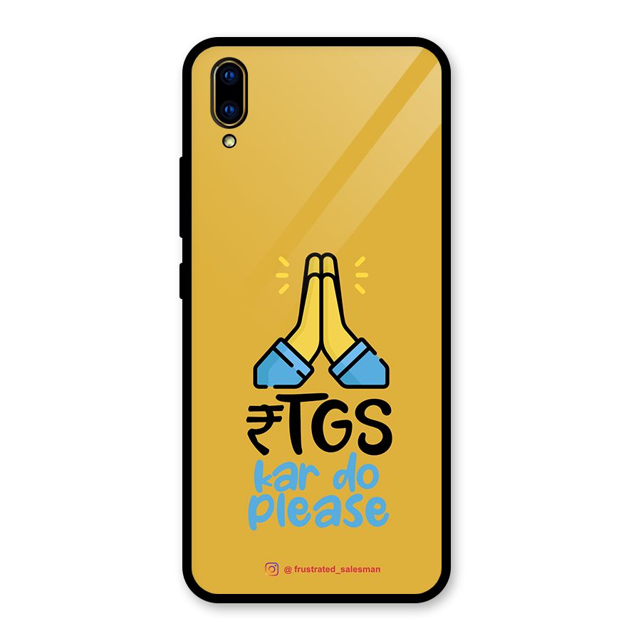 RTGS Kar Do Please Mustard Yellow Glass Back Case for Vivo V11 Pro