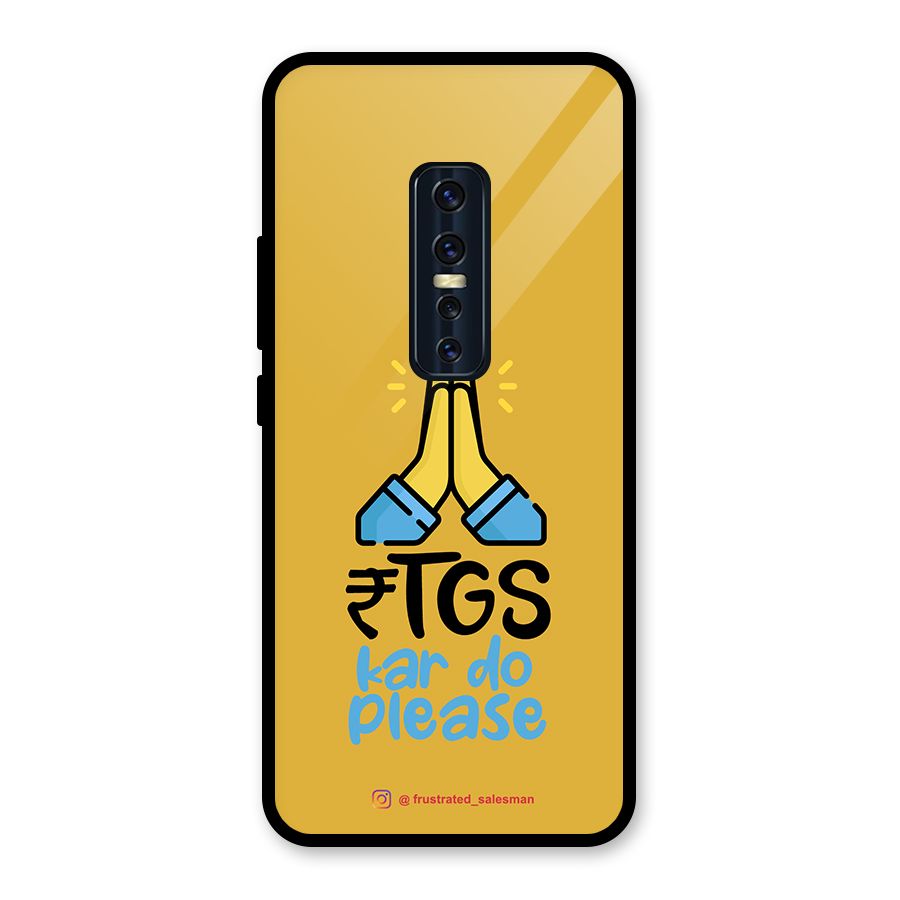 RTGS Kar Do Please Mustard Yellow Glass Back Case for Vivo V17 Pro