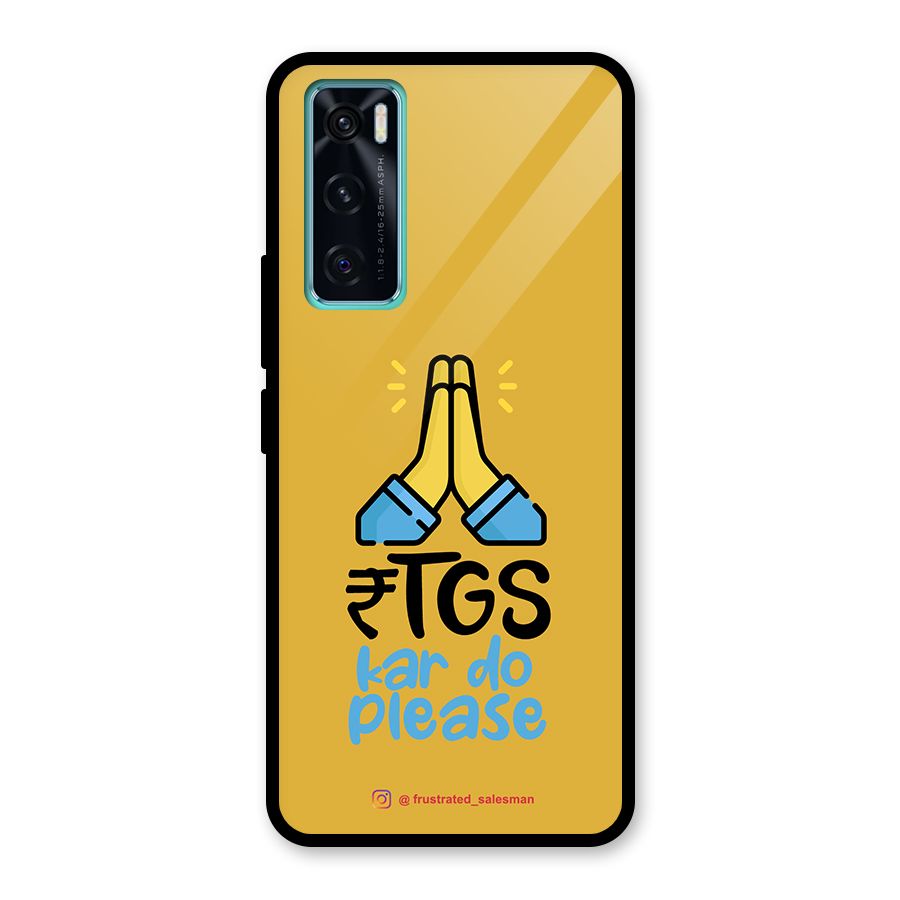 RTGS Kar Do Please Mustard Yellow Glass Back Case for Vivo V20 SE