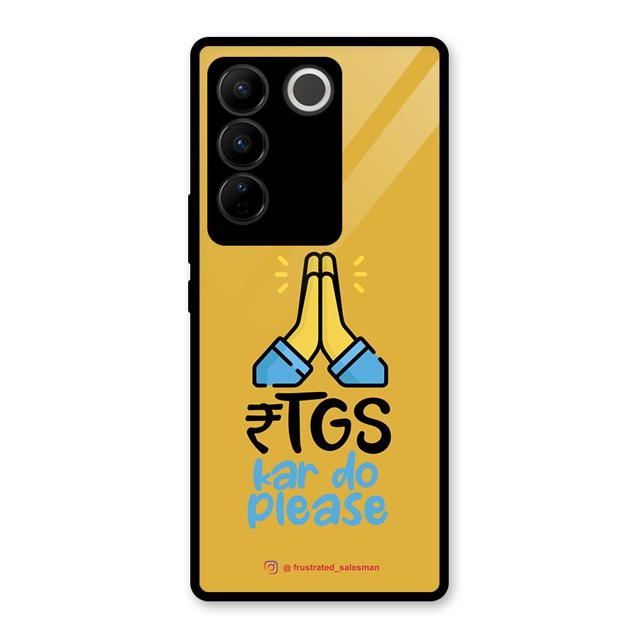 RTGS Kar Do Please Mustard Yellow Glass Back Case for Vivo V27
