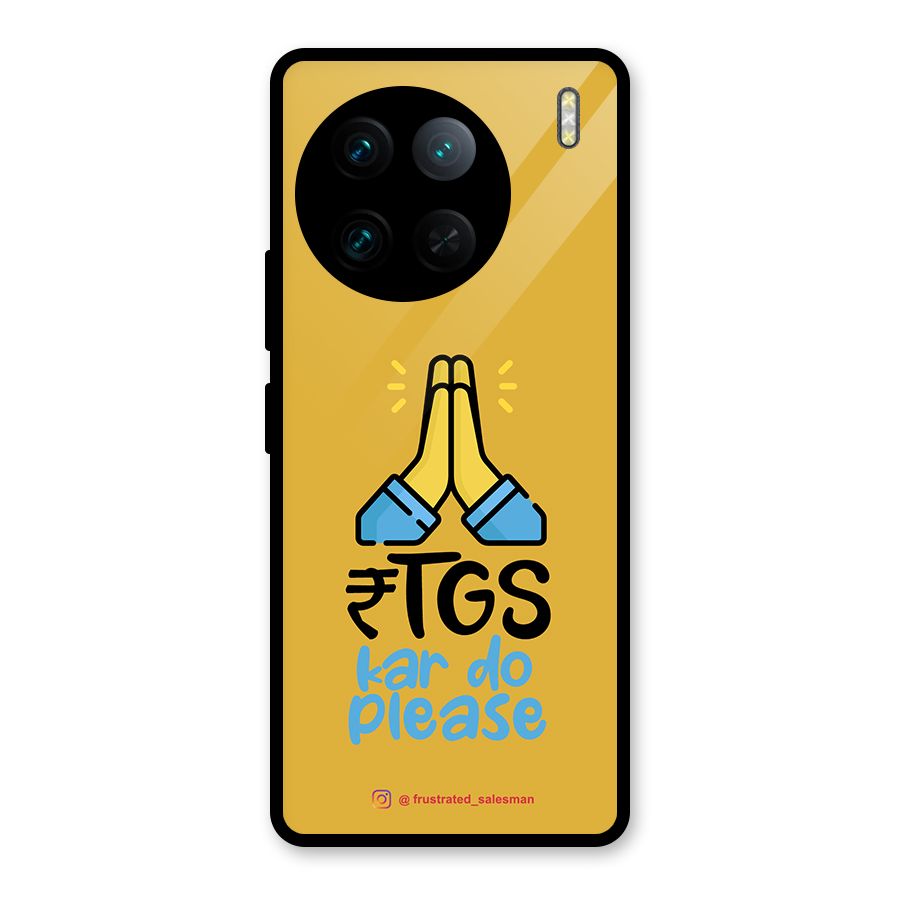 RTGS Kar Do Please Mustard Yellow Glass Back Case for Vivo X90 Pro