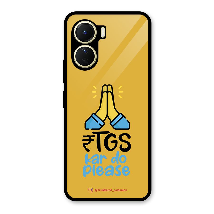 RTGS Kar Do Please Mustard Yellow Glass Back Case for Vivo Y16