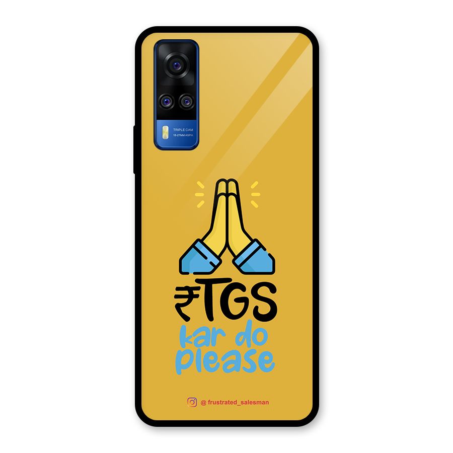 RTGS Kar Do Please Mustard Yellow Glass Back Case for Vivo Y31