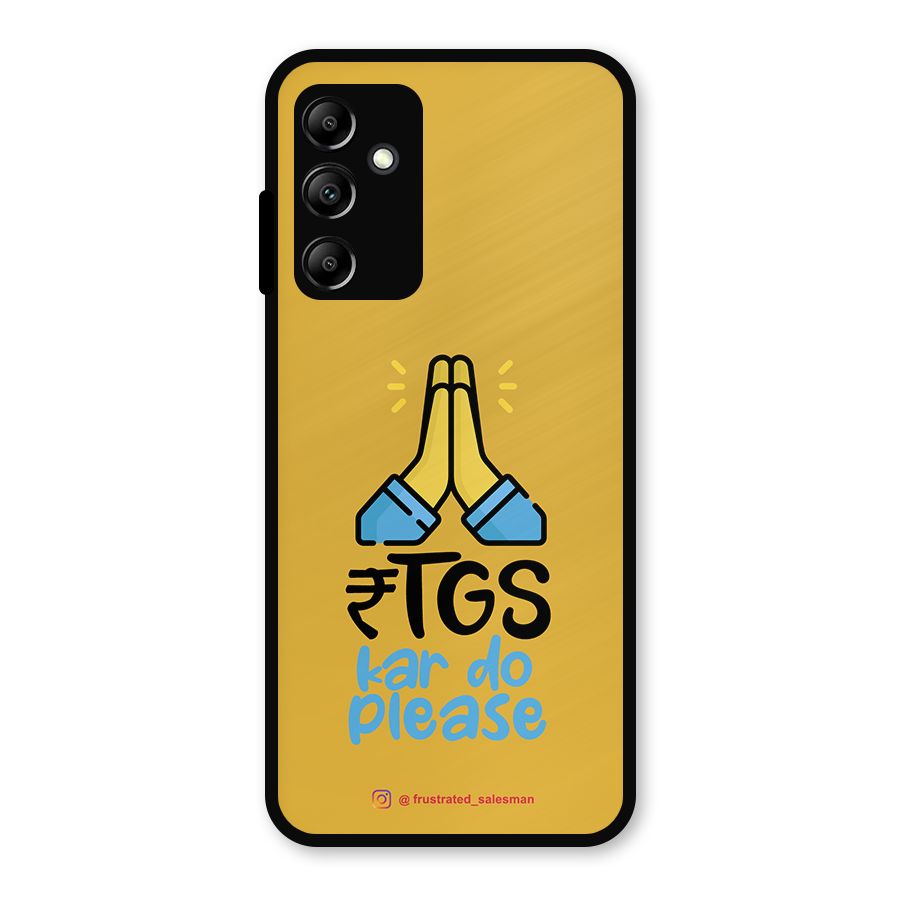 RTGS Kar Do Please Mustard Yellow Metal Back Case for Galaxy A14 5G