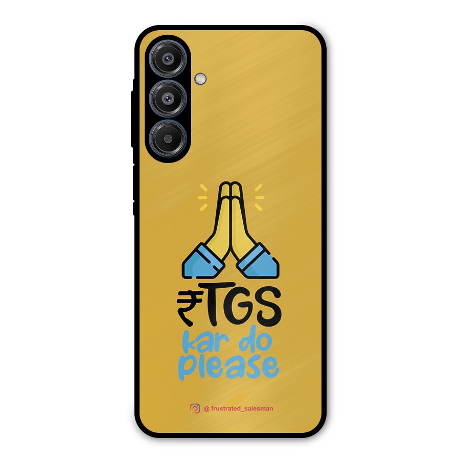 RTGS Kar Do Please Mustard Yellow Metal Back Case for Galaxy A16 5G