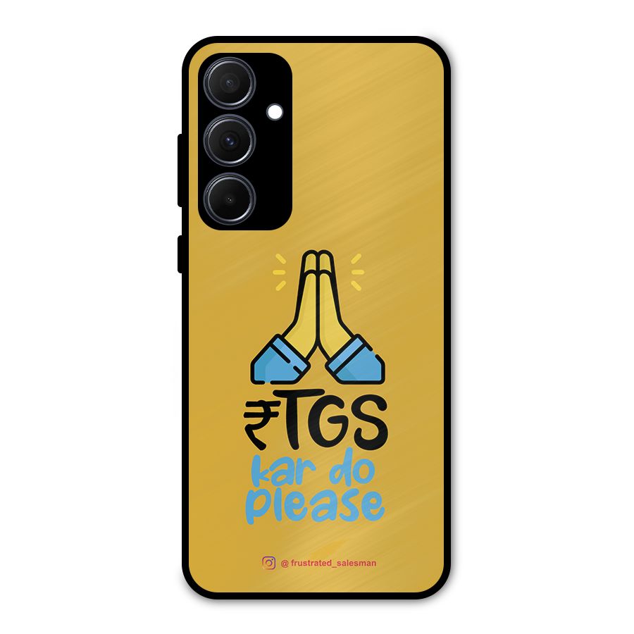 RTGS Kar Do Please Mustard Yellow Metal Back Case for Galaxy A35