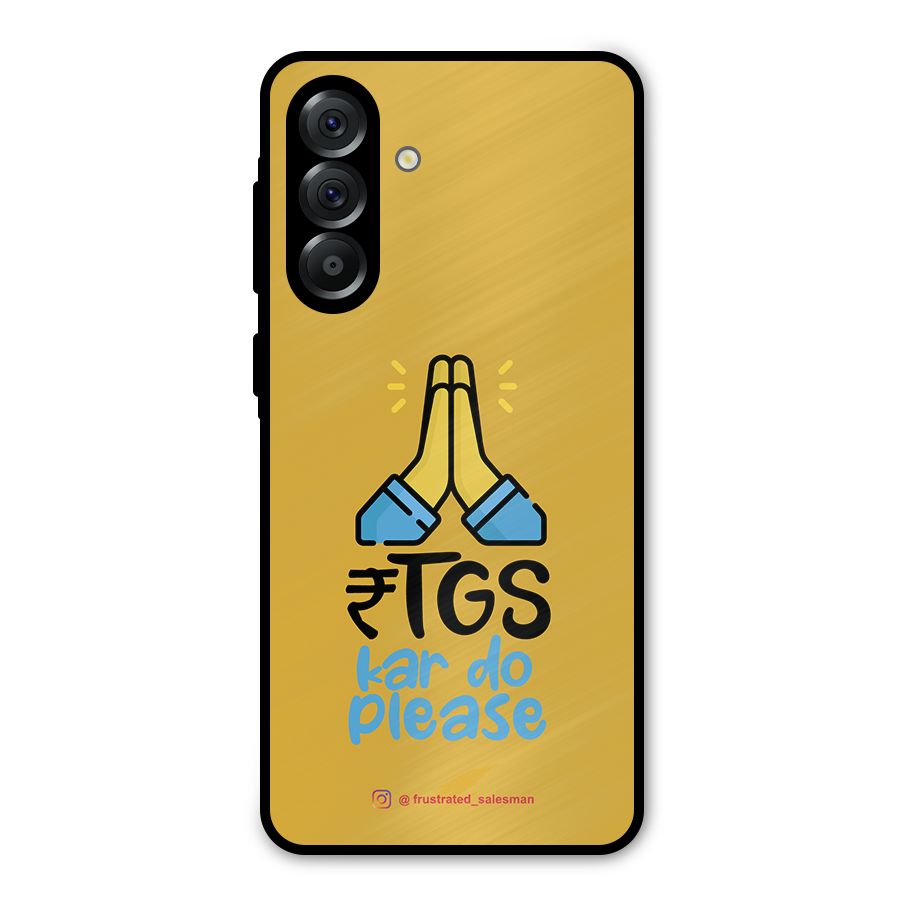 RTGS Kar Do Please Mustard Yellow Metal Back Case for Galaxy A56