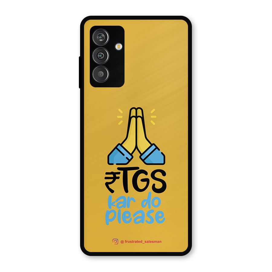 RTGS Kar Do Please Mustard Yellow Metal Back Case for Galaxy F13