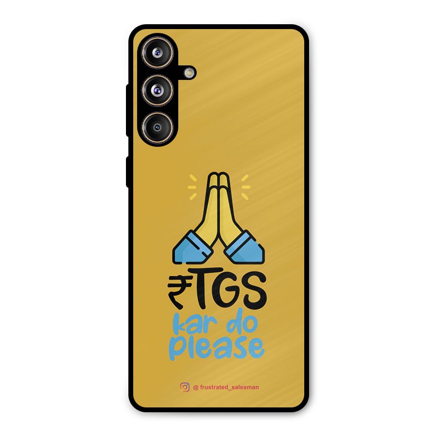 RTGS Kar Do Please Mustard Yellow Metal Back Case for Galaxy F55