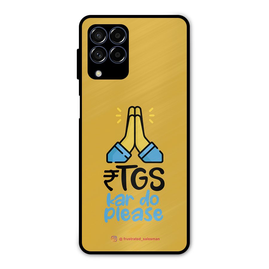 RTGS Kar Do Please Mustard Yellow Metal Back Case for Galaxy M53 5G
