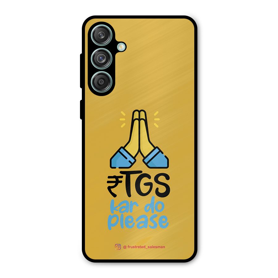 RTGS Kar Do Please Mustard Yellow Metal Back Case for Galaxy M55 5G