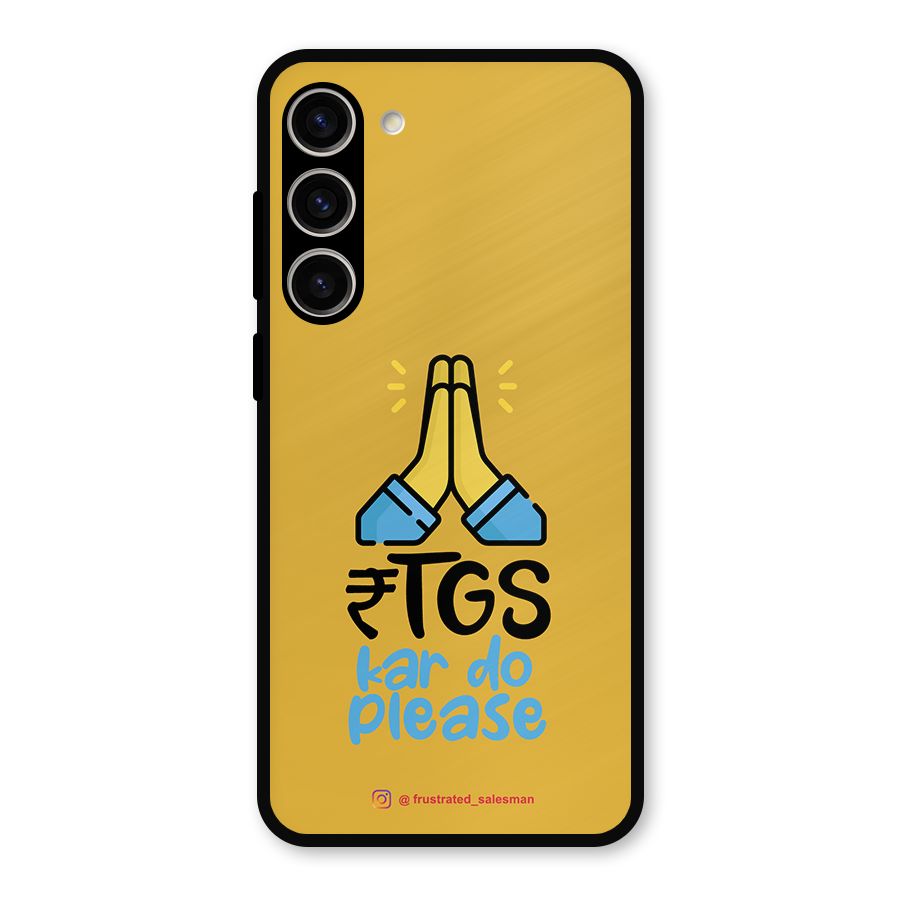 RTGS Kar Do Please Mustard Yellow Metal Back Case for Galaxy S23 Plus