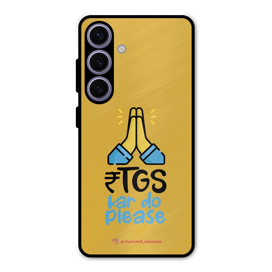 RTGS Kar Do Please Mustard Yellow Metal Back Case for Galaxy S24
