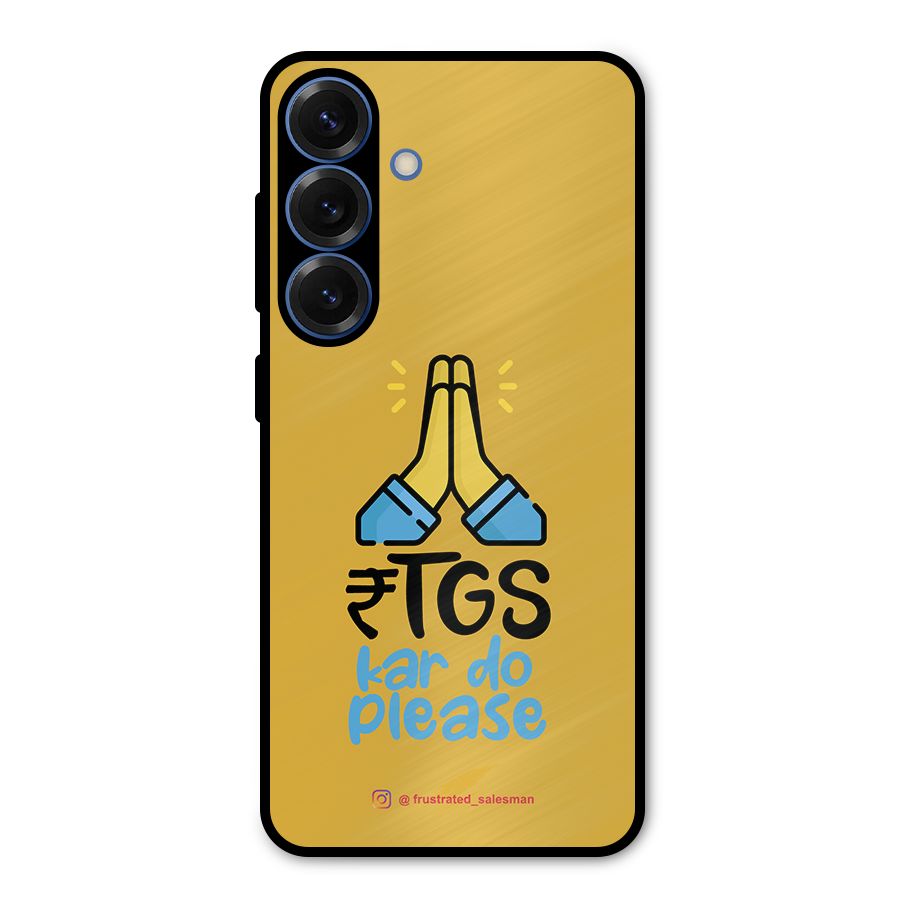 RTGS Kar Do Please Mustard Yellow Metal Back Case for Galaxy S25