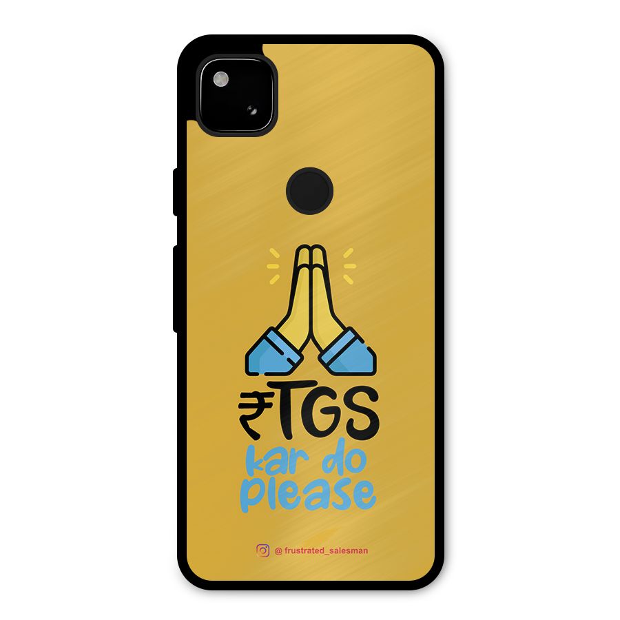 RTGS Kar Do Please Mustard Yellow Metal Back Case for Google Pixel 4a