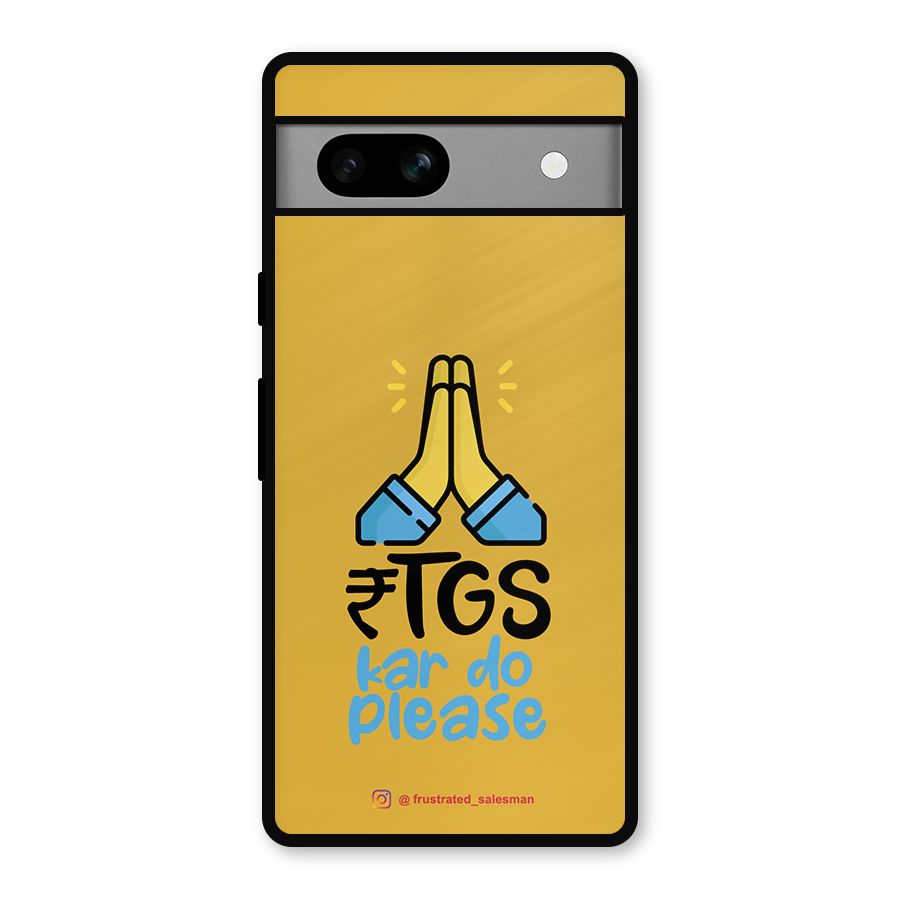RTGS Kar Do Please Mustard Yellow Metal Back Case for Google Pixel 7a