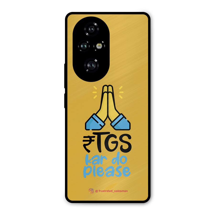 RTGS Kar Do Please Mustard Yellow Metal Back Case for Honor 200 Pro