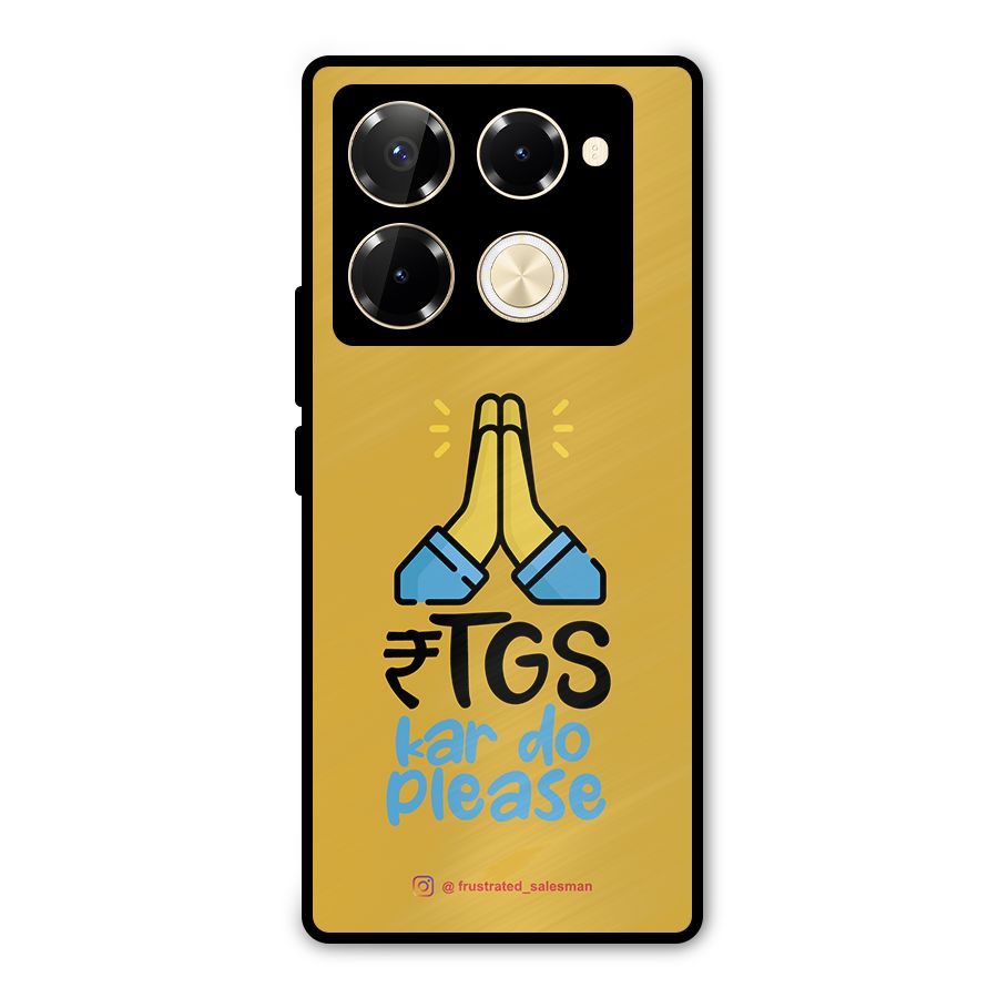 RTGS Kar Do Please Mustard Yellow Metal Back Case for Infinix Note 40 Pro Plus