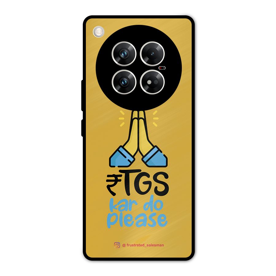 RTGS Kar Do Please Mustard Yellow Metal Back Case for Infinix Zero 40 5G
