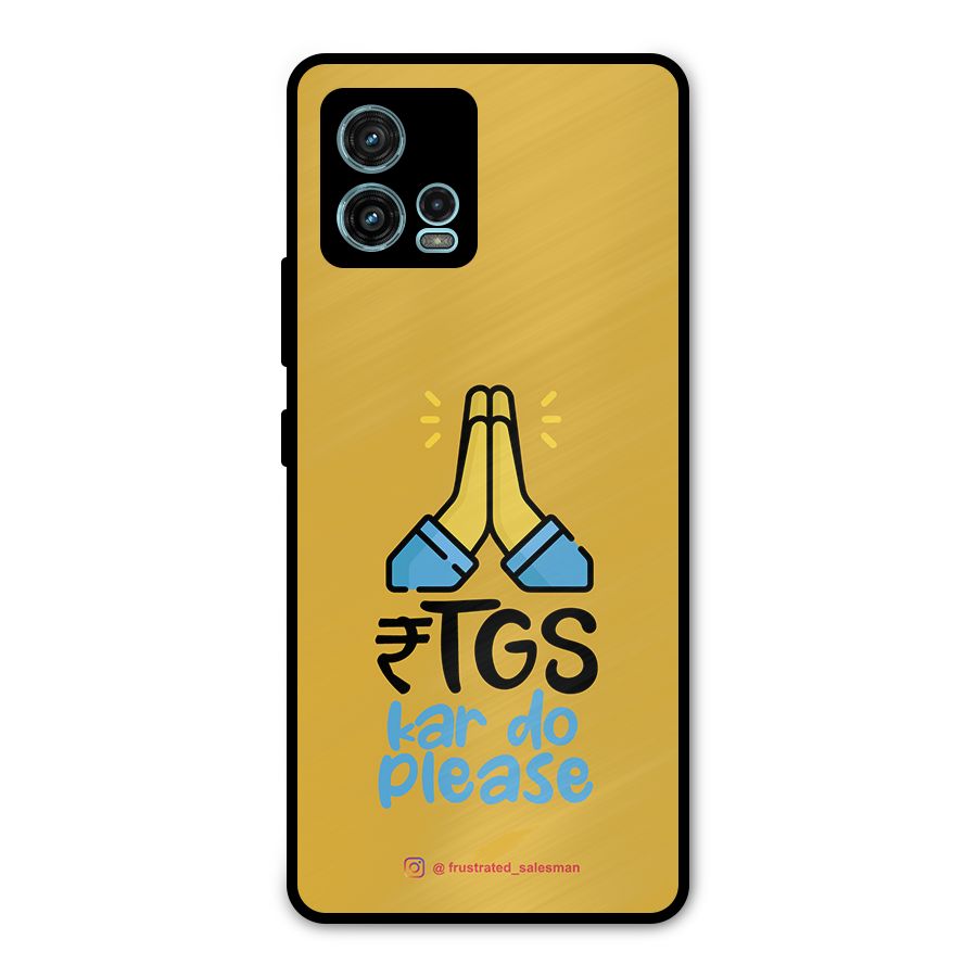 RTGS Kar Do Please Mustard Yellow Metal Back Case for Moto G72