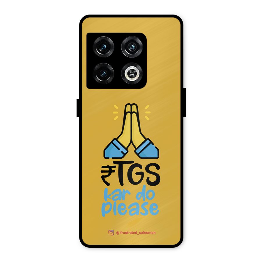 RTGS Kar Do Please Mustard Yellow Metal Back Case for OnePlus 10 Pro 5G