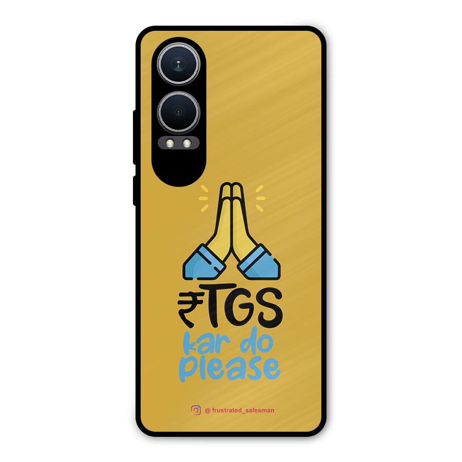 RTGS Kar Do Please Mustard Yellow Metal Back Case for OnePlus Nord CE4 Lite