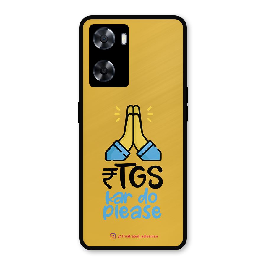 RTGS Kar Do Please Mustard Yellow Metal Back Case for OnePlus Nord N20 SE