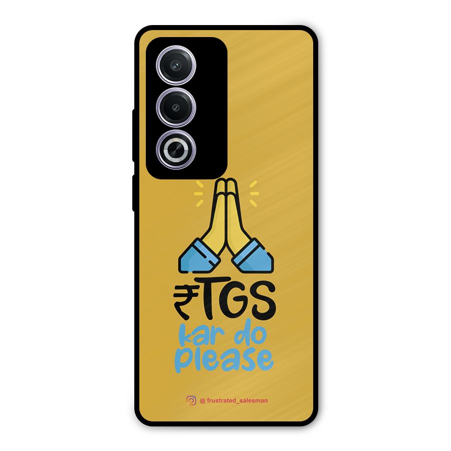 RTGS Kar Do Please Mustard Yellow Metal Back Case for Oppo K12x