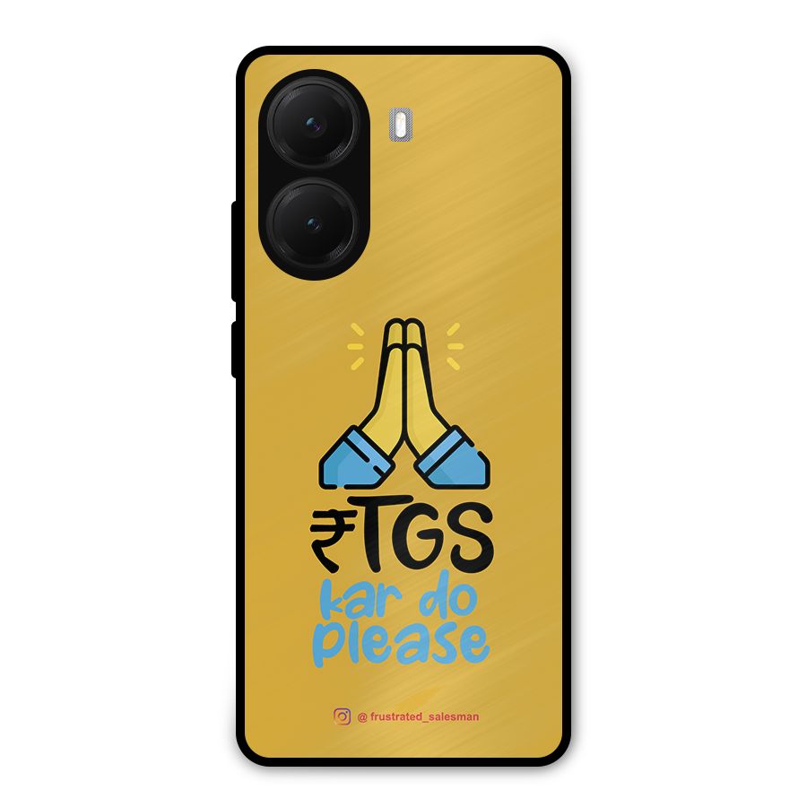 RTGS Kar Do Please Mustard Yellow Metal Back Case for Poco X7 Pro
