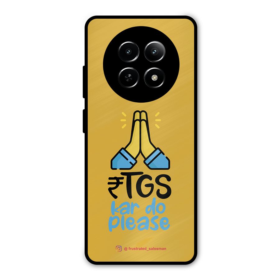 RTGS Kar Do Please Mustard Yellow Metal Back Case for Realme 12 5G
