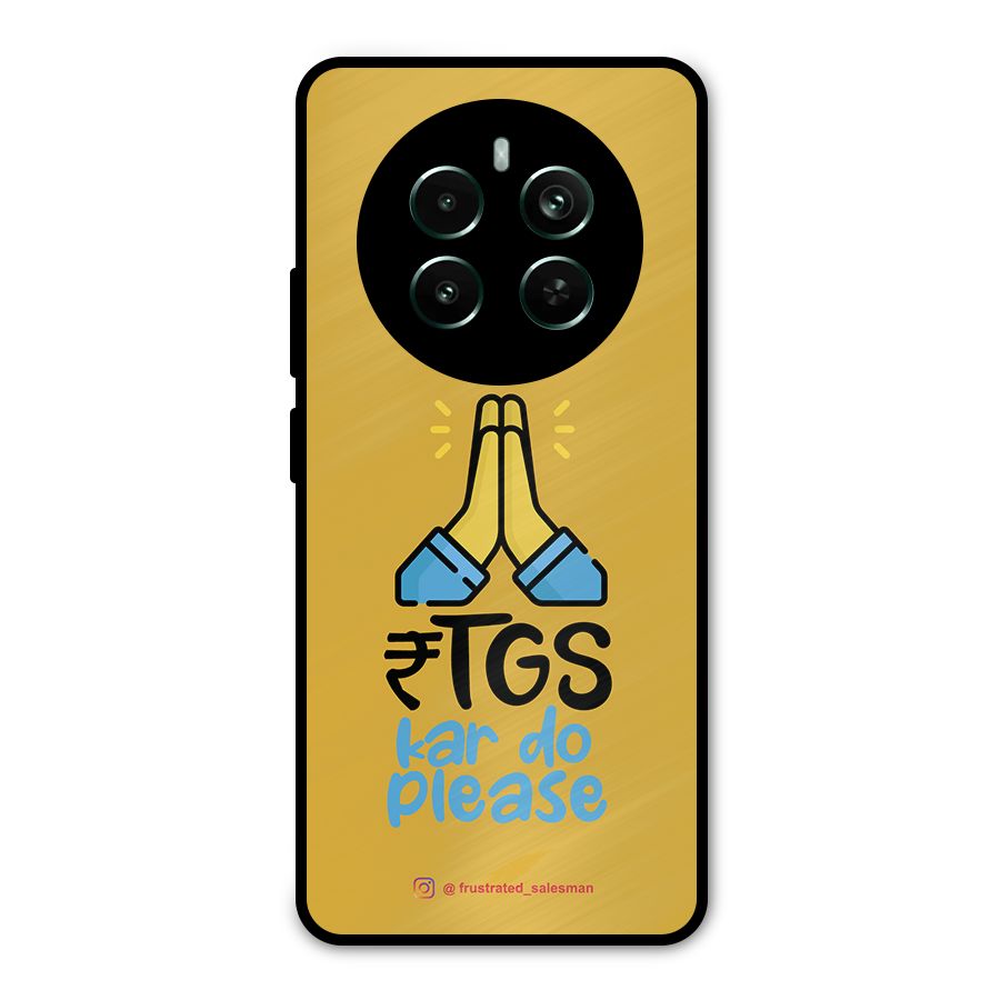 RTGS Kar Do Please Mustard Yellow Metal Back Case for Realme 12 Plus