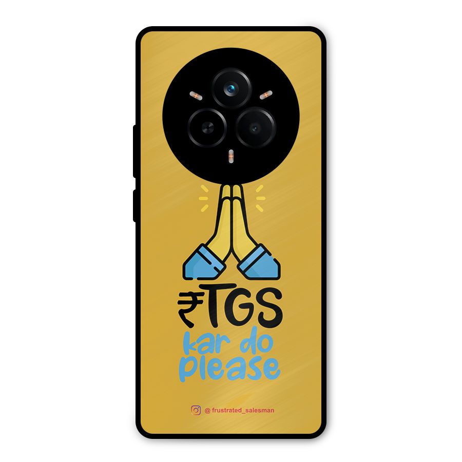RTGS Kar Do Please Mustard Yellow Metal Back Case for Realme 14 Pro